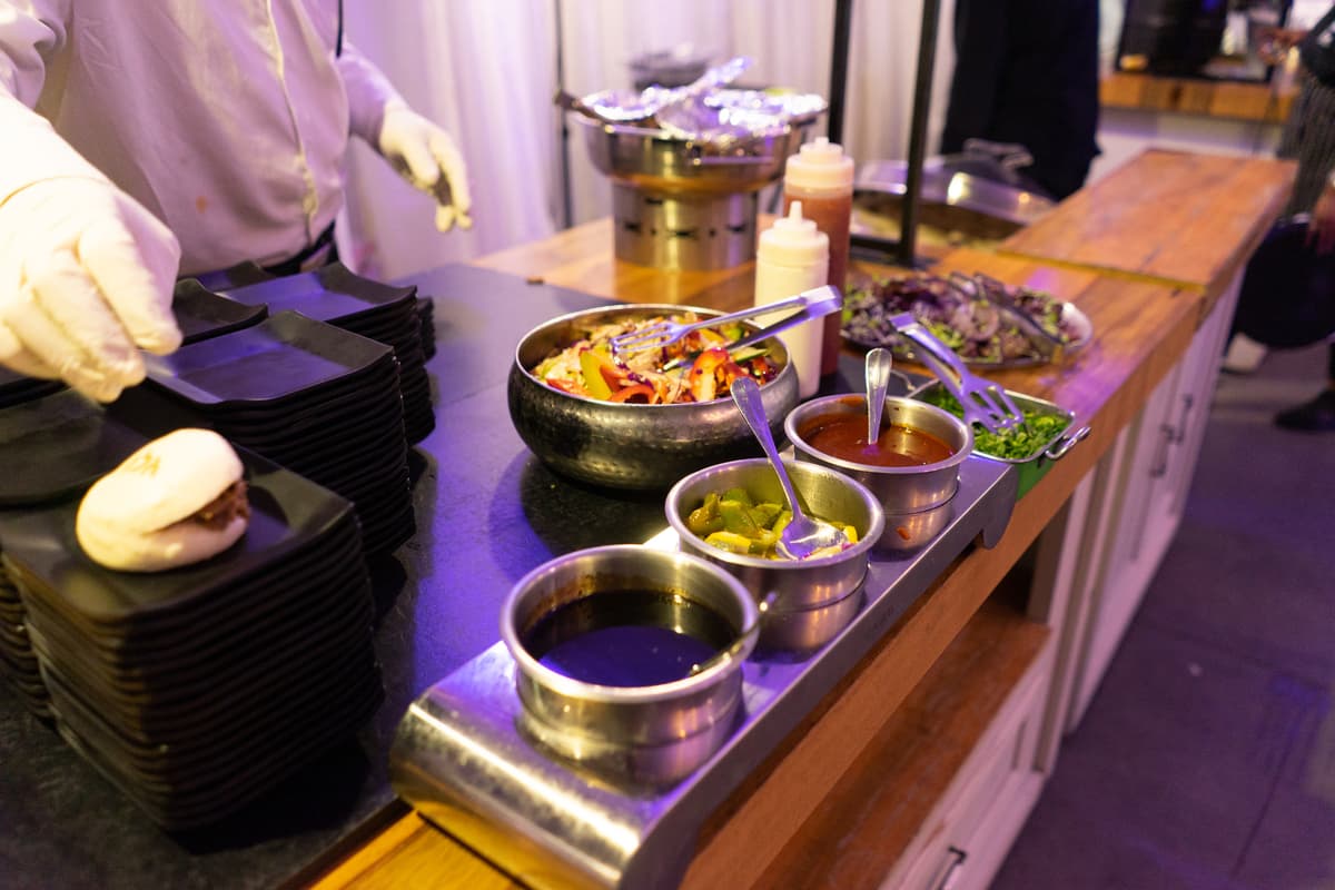 Indoor catering setup